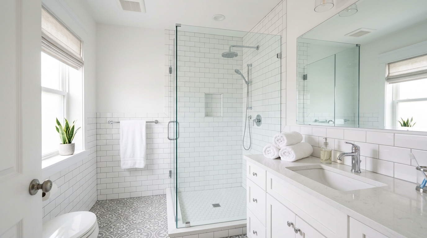 Bathroom after a LicketyClean cleaning in Austin, Texas